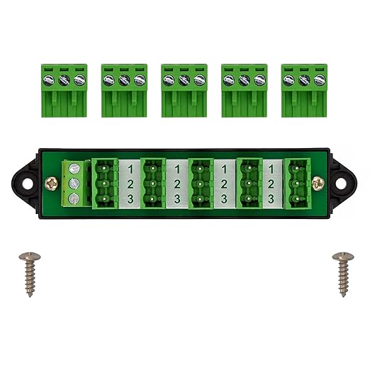 16Amp 300V 3x6 Position Pluggable Terminal Block Distribution Module. OONO D-1653GP