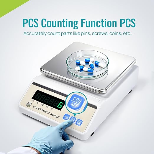 LICHEN Lab Analytical Balance 3000g x 0.01g with LED Display, High Precision Lab Scale with g/ct/oz/lb Units-Laboratory Scientific Scale for Kitchen,Pharmacy,Jewelry(No Test Weight)