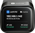 JetKVM KVM Over IP Computer Remotely Control, IP KVM Open-Source Touchscreen LCD for IP/MAC/HDMI/USB Status, KVM Switch for Home Offices & Data Center 1080p 60FPS Ultra-Low Latency