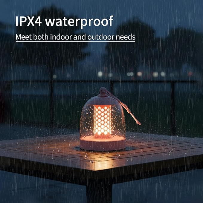 MKLK Camping Lantern, IPX4 Waterproof Touch Control LED Night Light, USB Rechargeable & Long Lasting Battery, Portable Hanging Tent Lamp for Outdoor Camping Hiking Backpacking, Pink
