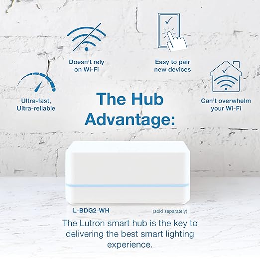 Lutron Claro Smart Switch 3-Way Kit for Caseta Smart Lighting, Includes Wall Plate, Pico Paddle Remote, and Bracket, Neutral Required, DVRF-PKG1S-WH