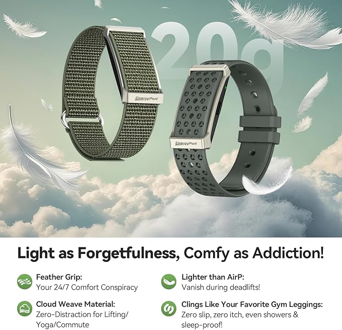 EnergyPort Fitness Tracker,Wearable Health Smart Bracelet Band with Blood Oxygen 170+ Sport Mode 60-Day Battery,Lifetime Membership,Activity Tracking Heart Rate Sleep Monitor for Android iOS,2 Bands