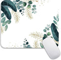Armanza Square Mouse Pad Green Leaves, Personalized Premium-Textured Custom Mouse Mat Design, Washable Mousepad Cloth, Non-Slip Rubber Base Computer Mouse Pads for Wireless Mouse