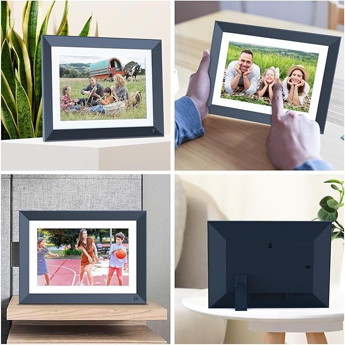 10.1" Digital Picture Frame Smart-Digital-Photo-Frame - 1920 * 1200 IPS FHD Touch Screen Digital Frame, Auto Rotate, 16GB Memory, Load Photos Videos from Phone via App or Email, for Mom