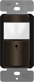 TOPGREENER PIR Motion Sensor Switch, Ambient Light Level Detector, No Neutral Required, 150W LED/CFL, 1/6 HP, Occupancy Vacancy Modes, Ground Wire Required, Single Pole, TDOS5-JM, Brown