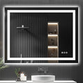 YEELAIT 48x36 Inch LED Bathroom Mirror with Lights Front and Backlit Lighted Vanity Mirror for Bathroom Wall with 3 Colors Dimmable Anti-Fog Memory Shatter-Proof IP54 Waterproof Horizontal/Vertical