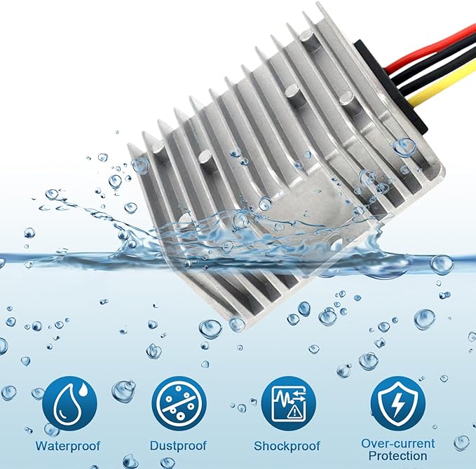 36V 48V to 12V Step Down Converter, 10A 120W Golf Cart, 36V 48V to 12V Buck Converter, DC DC Converter,Step Down Voltage Regulator Reducer