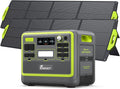FOSSiBOT F2400 Portable Power Station 2400W, 2048Wh LiFePO4 Battery Backup/6 x 110V AC 2400W Outlets (4800W Peak), 16 Ports, 1.5H Fast Charging, LED Solar Generator for Home Use Camping RV Emergency