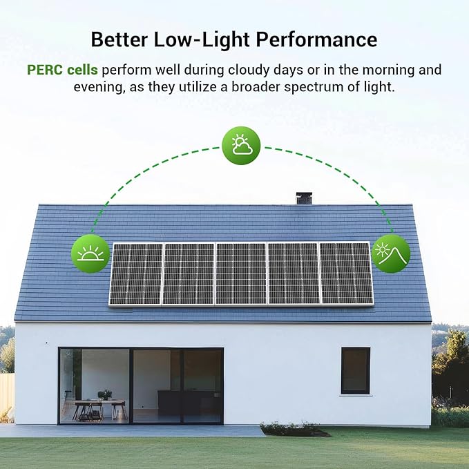 HQST Solar Panel 4pcs 100 Watt 12V Monocrystalline Solar Panel with Solar Connectors, High Efficiency Module PV Power for Battery Charging Boat, Caravan, RV and Any Other Off Grid Applications
