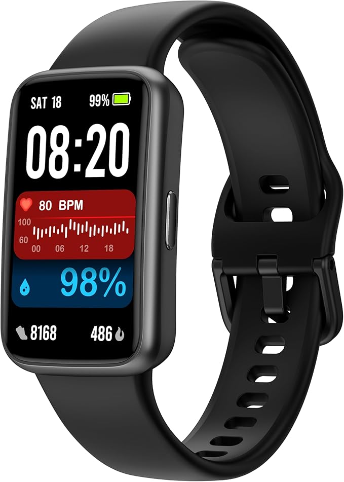 Enfit Fitness Trackers,Smart Watch with 1.47" Color Screen,100+Sport Modes Fitness Watch with Heart Rate Sleep Monitor, Pedometer Step Counter Watch, 3TAM Waterproof Activity Trackers for Women Men,BK