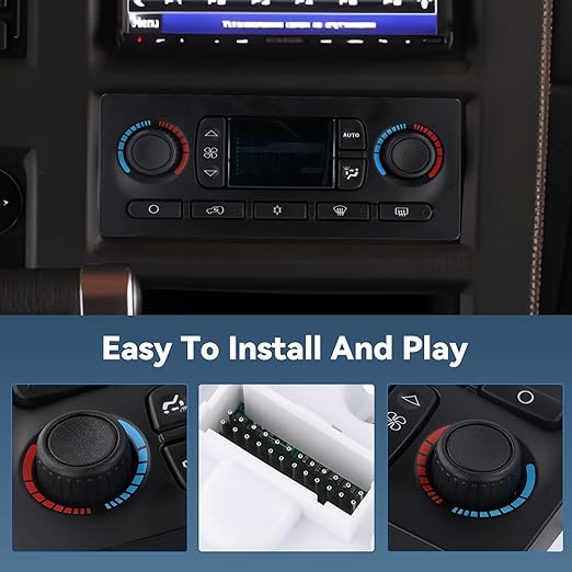 599-211XD A/C Heater Climate Control Module Panel Switch for 02-09 Chevy Silverado Suburban Tahoe Trailblazer Avalanche GMC Sierra Yukon Envoy Cadillac Escalade Rainier Hummer Bravada, OE# 10367041