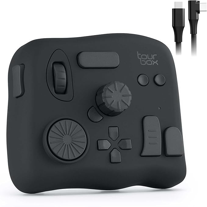 TourBox NEO - Customizable Editing Controller, Photo Color Grading Illustration Speed Editor, Intuitive Control Boost Productivity, Programmable Keyboard for Adobe CSP and More, Works with Mac/PC