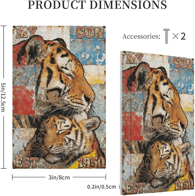Bvtewkhz Tiger Vintage No Device Single Blank Decorative Outlet Covers Light Switch Plate Electrical Receptacle Switchplate For Bathroom Kitchen Bedroom