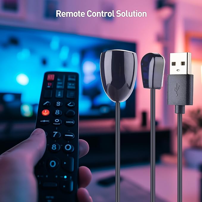 Cable Matters Infrared Remote Extender Cable - 15ft, IR Repeater Kit Cable, IR Extender, USB Infrared Remote Blaster Cord Up to 15ft Signal Range, NOT Compatible with RF Signals