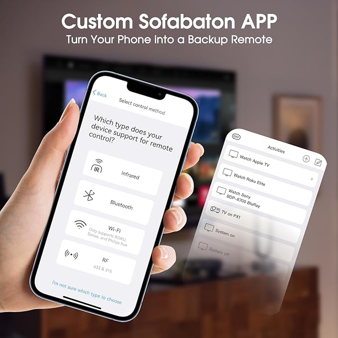 SofaBaton X1S Universal Remote Control, One Touch Activities, Customize SofaBaton APP, All-in-one Universal Remote with Hub