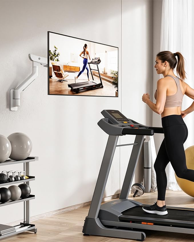 monTEK Heavy-Duty Single Monitor Wall Mount for 17-57” Ultrawide Screens up to 59.4lbs, Premium Aluminum Wall Mount Monitor Arm with Full Motion Adjustment, Pneumatic Lift, Max VESA 100x100