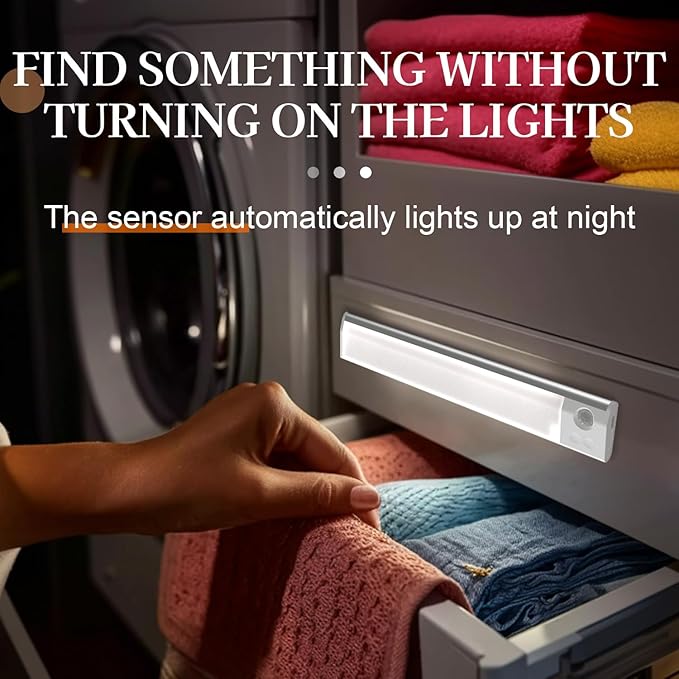 ZSYZDL Under Cabinet Lights, Motion Sensor Light Indoor,Motion Sensor Night Light,White LED Under Counter Fixture, 7-Color Ambient Lighting, Glow lamp,Auto On/Off,Wall Sconce for Bedroom,Staircase