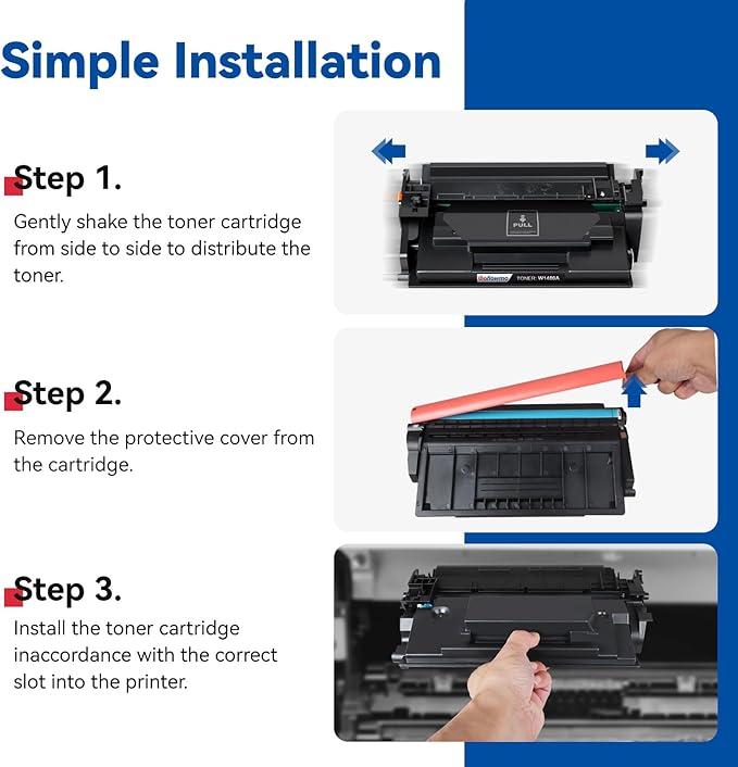 148A Toner Cartridges (2-Pack) Compatible Replacement for HP 148A 148X W1480A W1480X Toner Cartridge Black with HP Pro MFP 4101fdw 4101fdn 4001dw 4001dn 4001n Printer