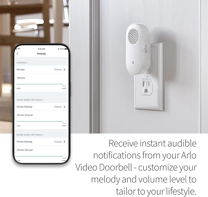 Arlo Video Doorbell 2K + Chime 2 (2nd Gen, Latest Release), Wireless or Wired Option, 2-Way Audio, Night Vision, Head to Toe View, Package Detection, Person & Vehicle Recognition, 1-Month Secure Plan