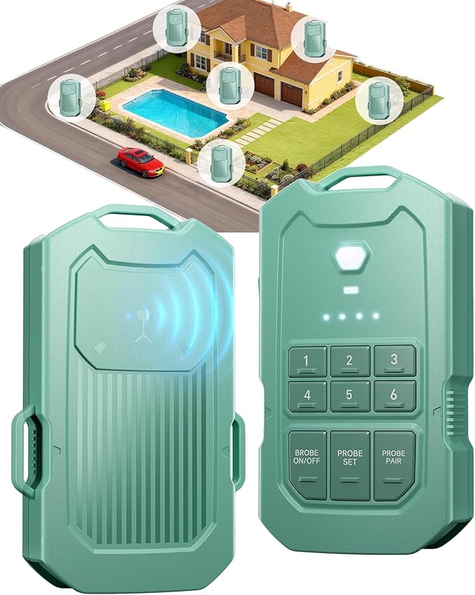 Camping Security Alarm - Wireless Radar Motion Sensor System for Camping, RV & Solo Campers, 1/2 Mile Range, Customizable Detection Zone, IP66 Waterproof, Rechargeable, Portable Survival Gear