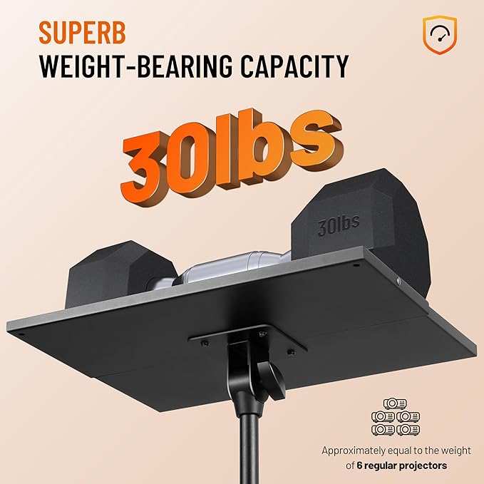 CAHAYA Projector Stand Tripod Foldable: 18.9 to 41 Inch Height Adjustable Projector Tripod Stand 180° Rotatable Thickened Base Multipurpose Laptop Stand Panel Collapsible for Outdoor Office Home Stage