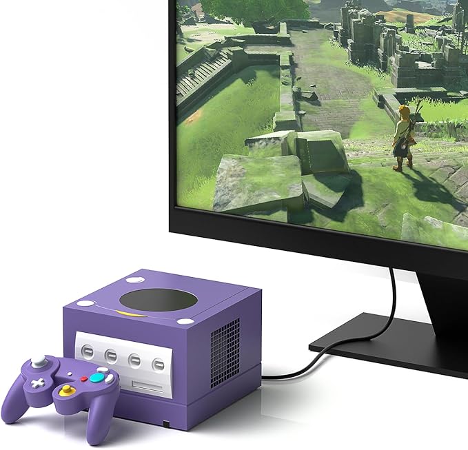 Azduou Gamecube /N64 HDMI Adapter Supports 4:3 and 16:9 Aspect Ratio Switching Converts N64 Game Console Video Signal to HDMI Signal Easily Connect The Game Console to HDTV（for N64/SNES/NGC-3 in 1）
