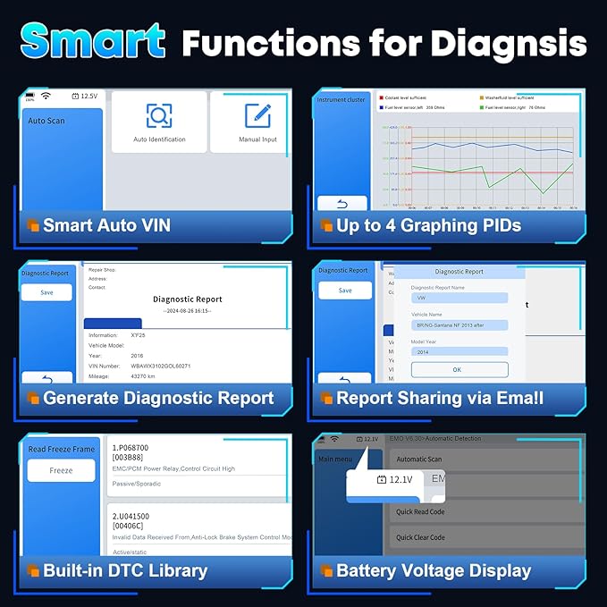 XTOOL D6 OBD2 Scanner, 2026 Full System Diagnostic Scan Tool, Free Update Car Scanner with 15 Services, Crank Sensor Relearn, Throttle Relearn, Oil Reset, ABS Bleed, FCA & CAN FD