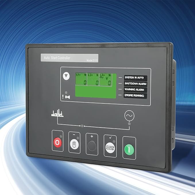 Generator Electronic Controller Module Control Panel with 132 x 64 Pixel LCD Display Compatible with DSE5110, Features Maintenance Cycle Reminders and Remote Network Monitoring