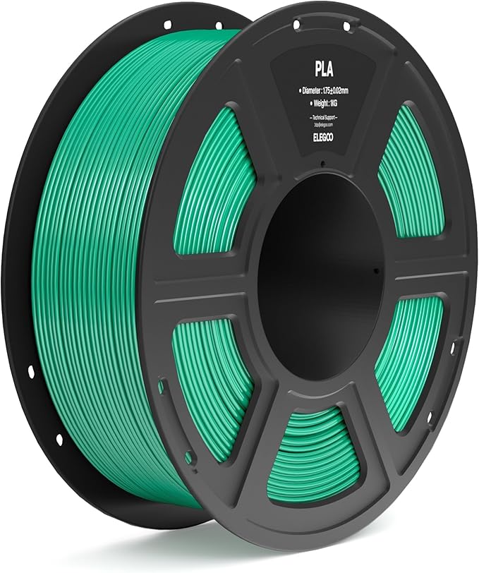 ELEGOO PLA Filament 1.75mm Sea Green 1KG, 3D Printer Filament Dimensional Accuracy +/- 0.02mm, 1kg Spool(2.2lbs) Fit Most FDM 3D Printers
