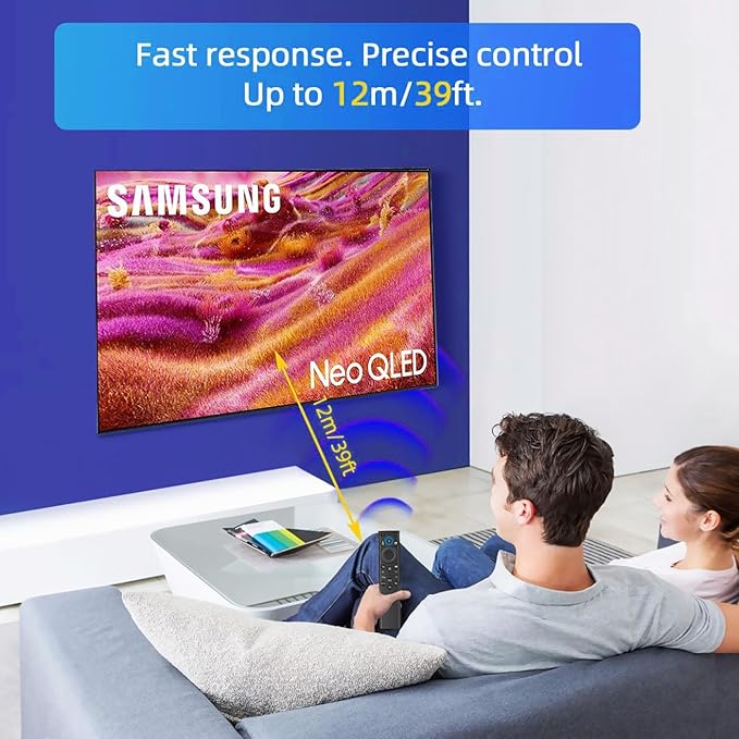 Voice Replacement Remote Control for All Samsung TV Curved Frame UHD QLED LED 4K 8K Smart TVs, with Voice Function