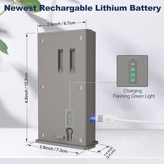 Lesaps 4Pack Rechargeable Reveal Lipo Lithium Battery Pack for Trail Camera Reveal X Gen 3.0, 2.0, X Pro 3.0, Pro, X Ultra 3.0, SK, XB, X - Upgraded LED Meter & Solar Charging (4, Battery 4pack)
