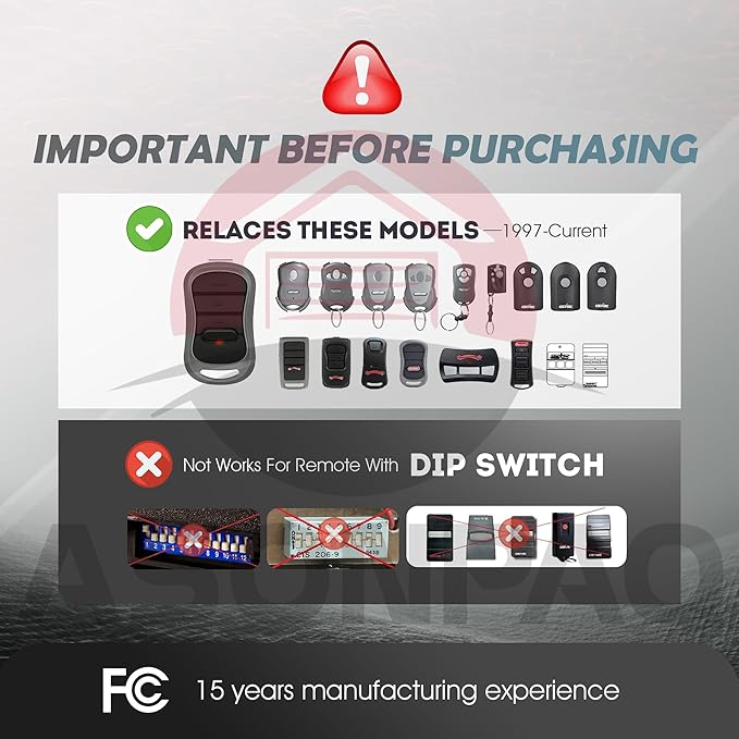 2 for Genie Garage Door Opener Remote G3T-R G3T-A G3T-BX Intellicode【10-Years-Warranty】