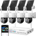 [Night Color] XMARTO 2K HD Wireless Solar Security Camera System with Starlight Color Night Vision, PTZ Control, Long Range WiFi6, Easy Mobile View, HDMI View on Monitor, 0 Monthly Fee, 64GB Micro SD