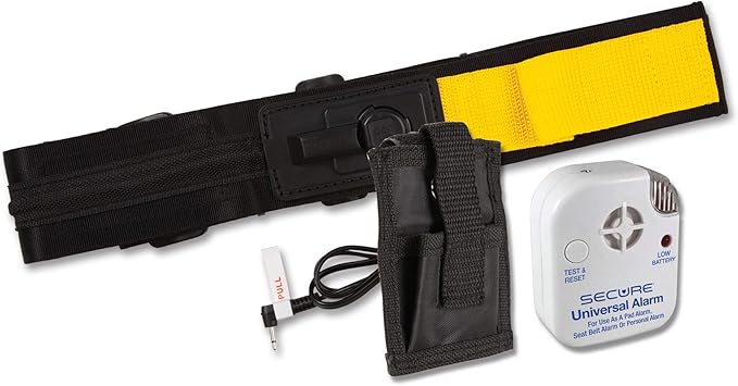 Secure Safety Solutions Wheelchair Seatbelt Chair Alarm for Elderly Dementia Patients - Non Restraint Seat Belt Strap Sensor and Alarm - Fall Prevention Caregiver Alert Device for Monitoring Seniors