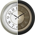 FOUNTAIN DESIGNS Galaxy 18" Large Luminous Atomic Clock with Night Light, Lighted Wall Clocks for Bedroom or Livng Room Decor,Morning Silver Finish,House Warming Gifts New Home