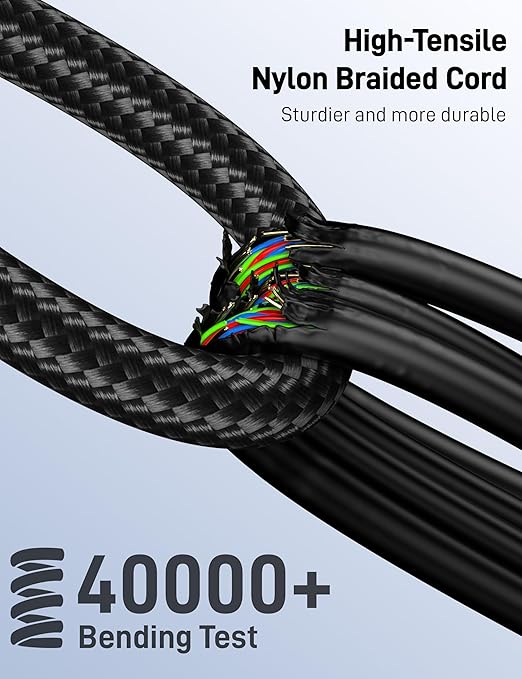 KAYQINHO 6.6FT USB A Male to 3 Female Cable, USB Splitter Cable for Mac, Xbox, Laptop, Tablet, Smartphone Data Transmission, Card Reader, Keyboard, PS4, PS5, Mouse. ﻿