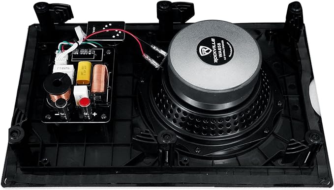 Rockville Pair WA658 240W in-Wall Speakers, 6.5" Kevlar Woofer, Silk Dome Tweeter, Magnetic Grilles, 3-Position Tweeter Control, 8-Ohm, for Home Theater & Whole-House Audio