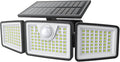 daphino 2500LM Solar Lights Outdoor with Motion Sensor,3 Head 270° Wide Angle Street Area Lights,IP65 Waterproof Security Lighting with 3 Modes(Non-Remote,1 Pcs)