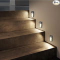 VST Motion Sensor Step Night Light, Rechargeable Battery Powered Led Light with Magnetic Suck Installation for Bedroom Hallway Stair Nursery Kids Room (2.68 inch 3000K 6Pack Black)