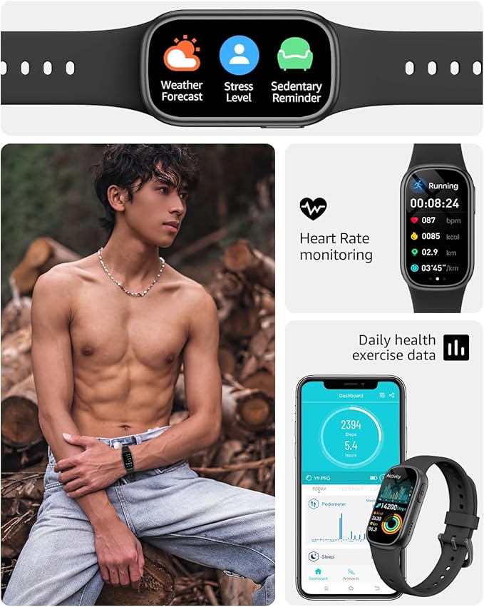 BUTFORFIT Fitness Tracker (Answer/Make Call), Smart Watch with 1.47" HD Touch Display, 130+ Sport Modes Activity Tracker with Sleep Monitor, IP68 Waterproof Tracker for Android&iPhone Women Men