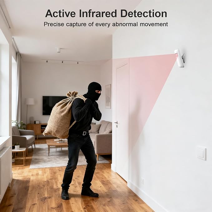 Home Security Systems,Door & Window Alarms for Home Kit,WiFi+GSM/4G Door/Window Alarm,Motion Sensors,SOS Button,Remote orSmart Life Tuya APP Control,for Apartment Kids Safety NO Monthly Fees,