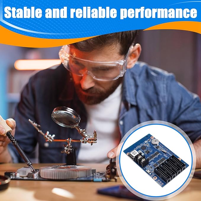 MARALANG HD-WF4 RGB Seven Color Small LED Display WiFi Control Card Module 384Wx256H Pixels HUB75 Interface Controller Panel Card