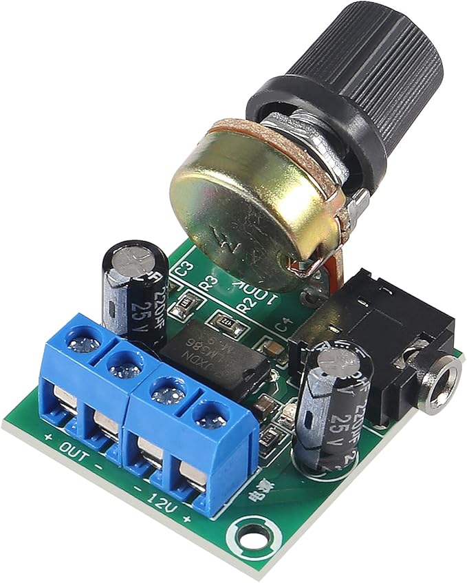 DWEII 4Pcs LM386 10W Mini Power Amplifier Board Audio Amplifier Module DC 3-12V Volume Adjustable Control