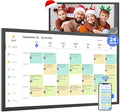 24" Digital Calendar Chore-Chart for-Family-Schedule - Interactive Touchscreen Display Electronic Calendar, Star Reward, Sync Google iCloud Outlook Calendar Via App, Wall Mount, Gift for Mother Father