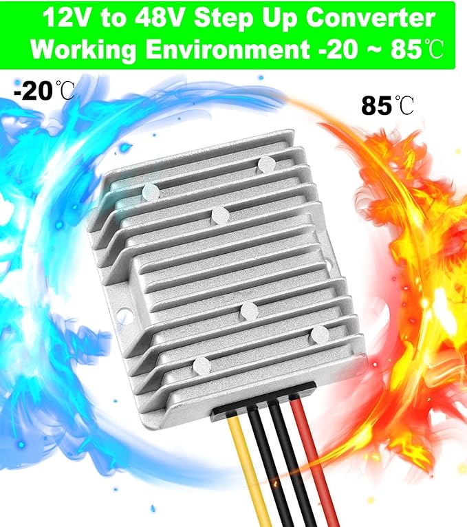 EAGWELL 12V to 48V Boost Converter 12 Volt to 48V 288W 6A Step Up Converter Voltage Regulator for Golf Carts, Club Car, Solar System, RV, LED Lights