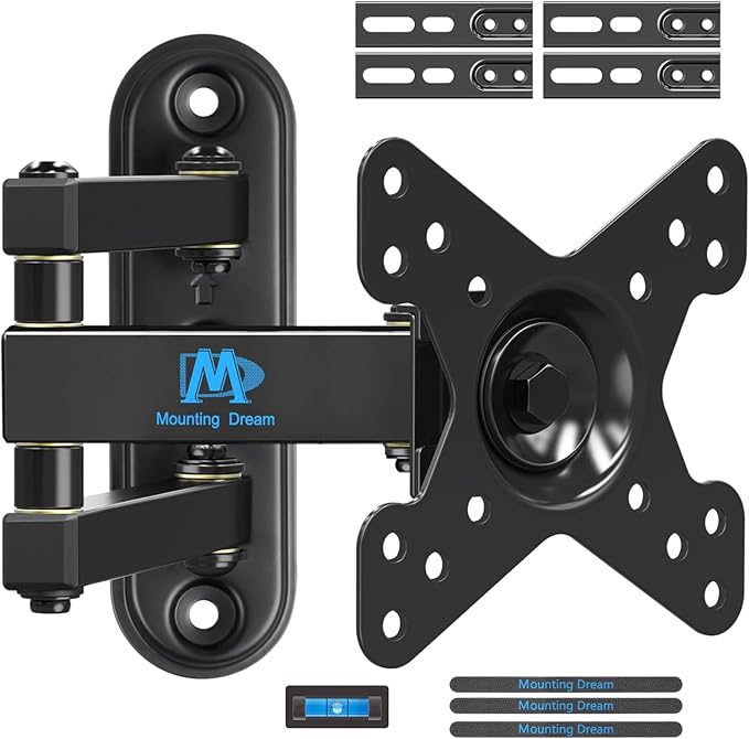 Mounting Dream Monitor Wall Mount for Most 17-39 Inch (Some up to 42 inch)，UL Listed TV Mount TV Bracket with Articulating Arms Tilt Swivel Extension Rotation, Up to VESA 200x200mm and 33 lbs, MD2462