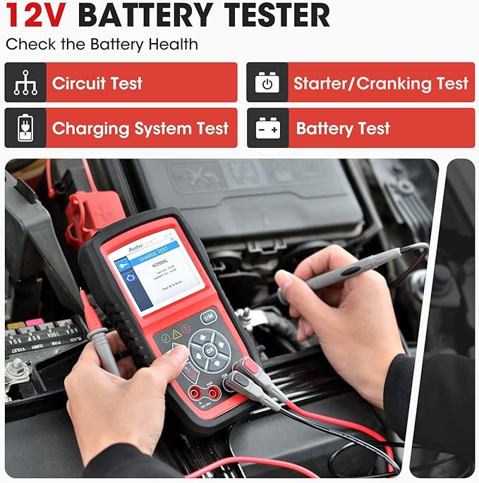 Autel AL539B OBD2 Scanner, 3-in-1 Code Reader Battery Tester Avometer for 12 Volts Batteries, Full OBDII Diagnosis and Circuit Starting & Charging Systems Test, All Enhanced Ver. of AL519 AL539