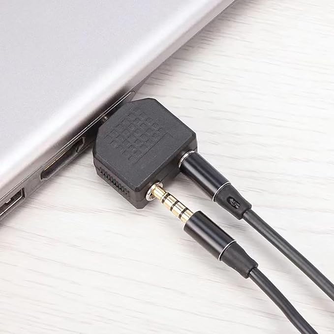 Sairps 3.5mm +Headphone +Splitter, Double Headphone Jack Adapter 3.5mm to 1/8 Adapter y Splitter-2 Pack