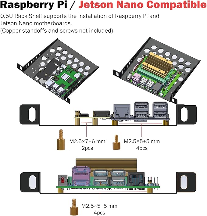 GeeekPi DeskPi RackMate TT Mini Server Cabinet for Mini PC, Network, Servers, Audio, and Video Equipment