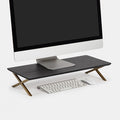Anji Mountain Monitor Stand - Desktop Organizer & Laptop Riser, Ergonomic Monitor Riser, Space-Saving Monitor Stand for Desk, Durable Construction, Easy Assembly, Ideal for Home & Office,Black